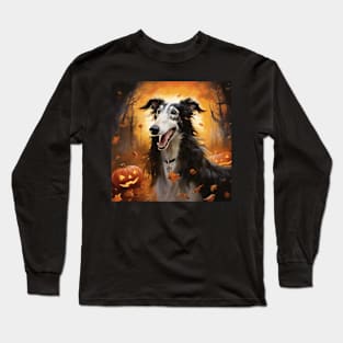 Borzoi dog Halloween Long Sleeve T-Shirt